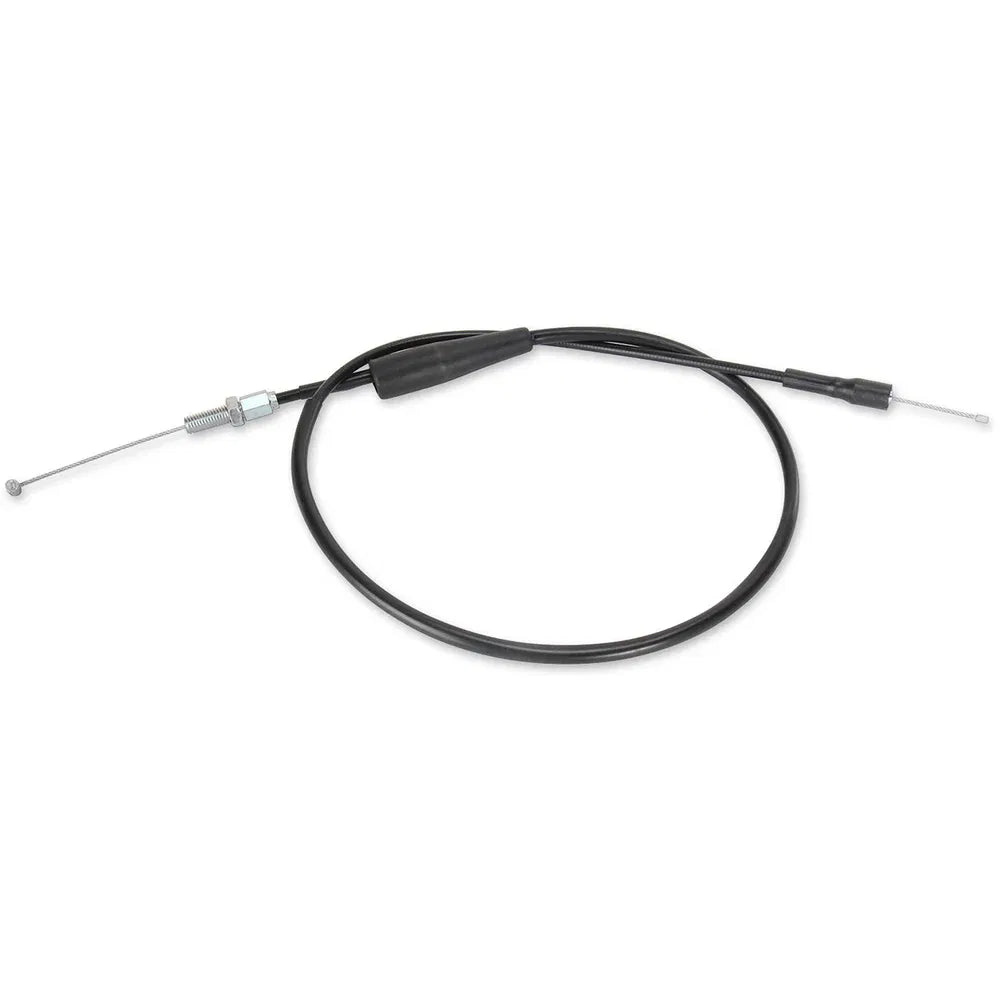 Cable del acelerador de vinilo negro.