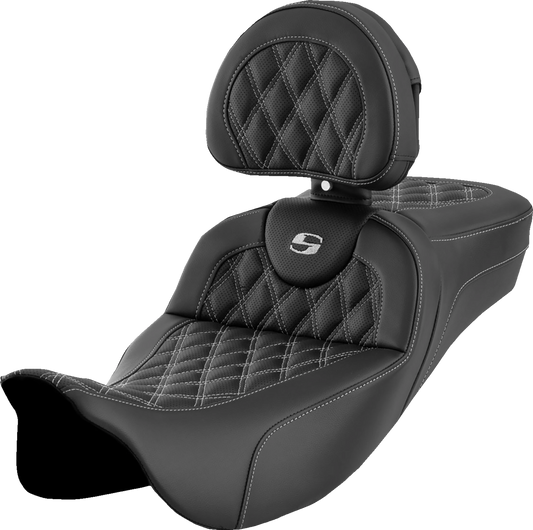 Asiento de alcance extendido Roadsofa™ - Asiento de alcance extendido Roadsofa™ - Costura de celosía - Costura plateada - con respaldo - FL '08-'24