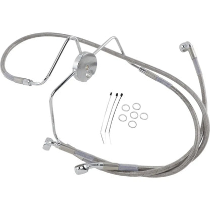 Kit de línea de freno de acero inoxidable de longitud extendida