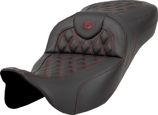 Asiento RoadSofa™ de alcance extendido - Asiento Roadsofa™ de alcance extendido - Costura de celosía - Costura color burdeos - sin respaldo - FL '08-'24