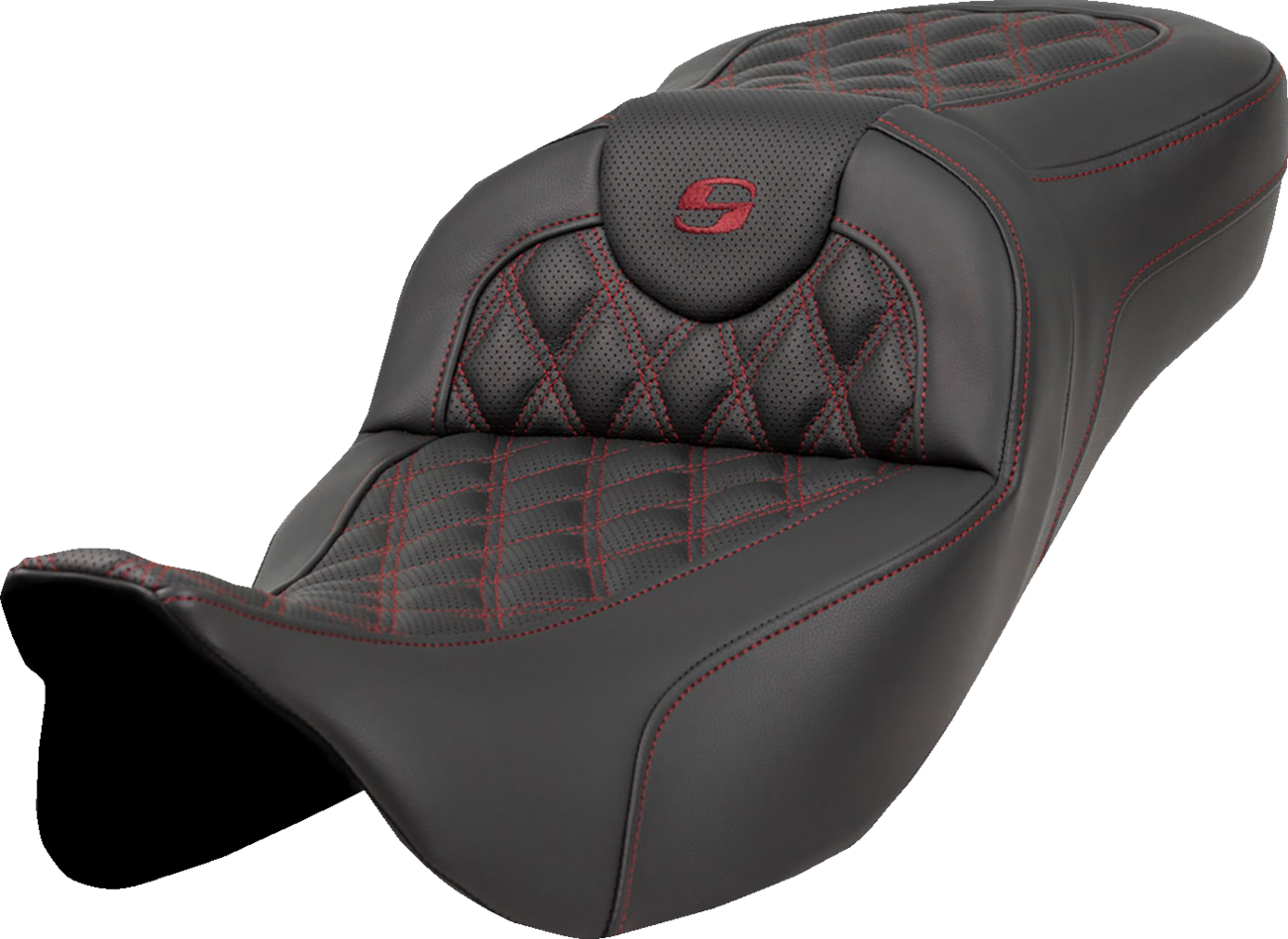Asiento RoadSofa™ de alcance extendido - Asiento Roadsofa™ de alcance extendido - Costura de celosía - Costura color burdeos - sin respaldo - FL '08-'24