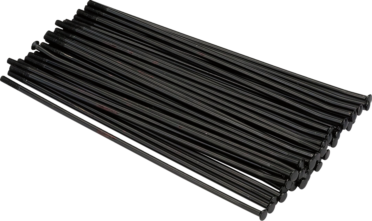 Juego de Radios MX1 de Acero Inoxidable - Juego de Radios MX1 - Acero Inoxidable - Delantero - Negro - 21" - Calibre 8 - Gas Gas/KTM/Husqvarna