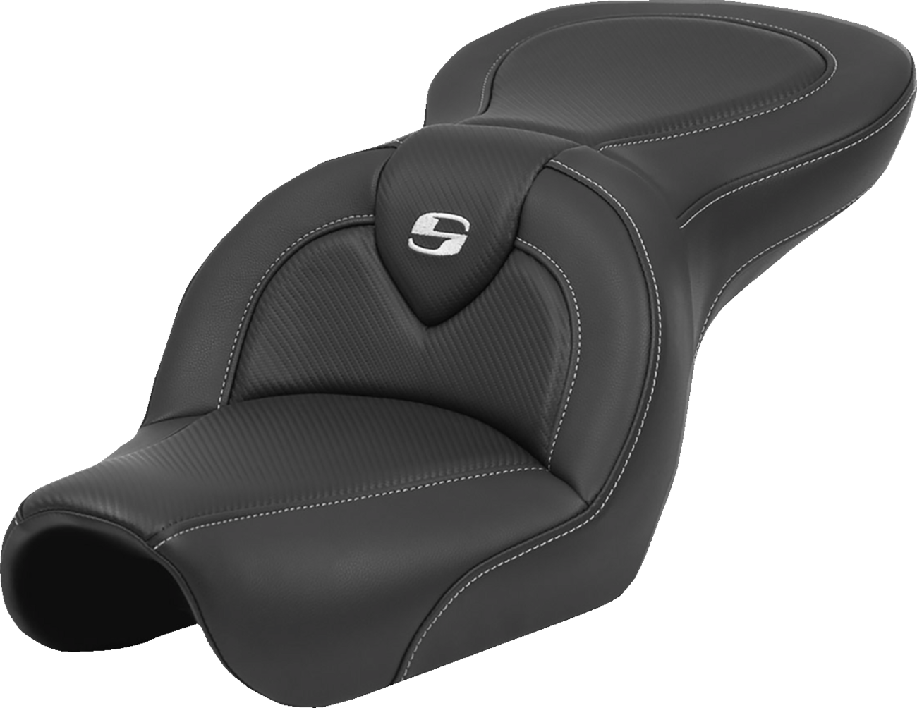 Asiento de fibra de carbono Roadsofa™ - Asiento Roadsofa™ - Fibra de carbono - Costura negra - sin respaldo - FL '04-'05