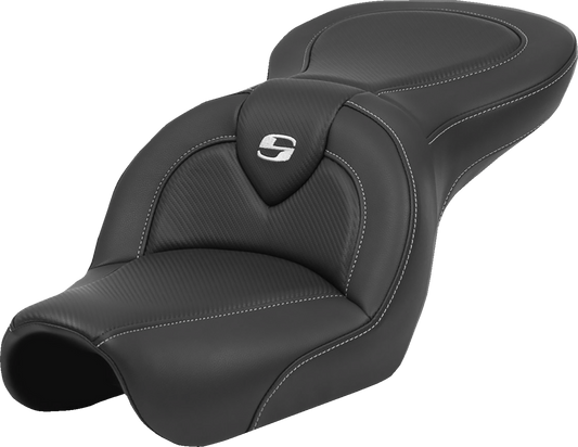 Asiento de fibra de carbono Roadsofa™ - Asiento Roadsofa™ - Fibra de carbono - Costura negra - sin respaldo - FL '04-'05