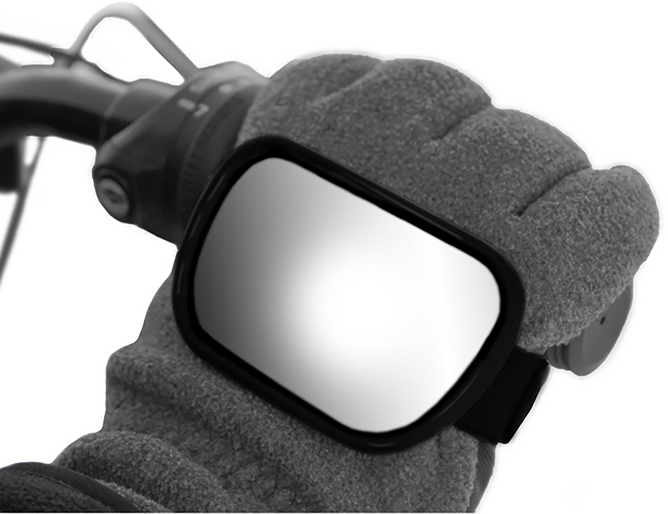 Espejo para moto de nieve de montaje manual - Espejo - Mano - Rectángulo - Negro