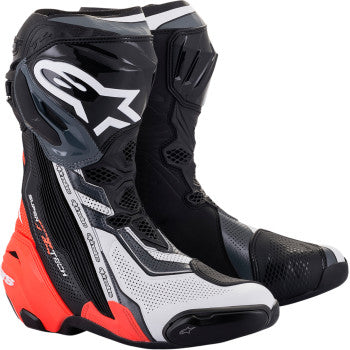 Botas Alpinestars Supertech R Vented - Negro/Rojo/Blanco/Gris - 27MX