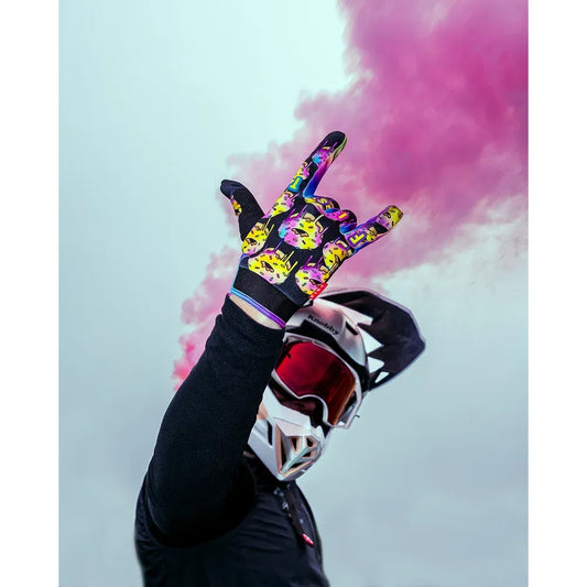 Guantes con tiras caroline buchanan red label sprinkle fades