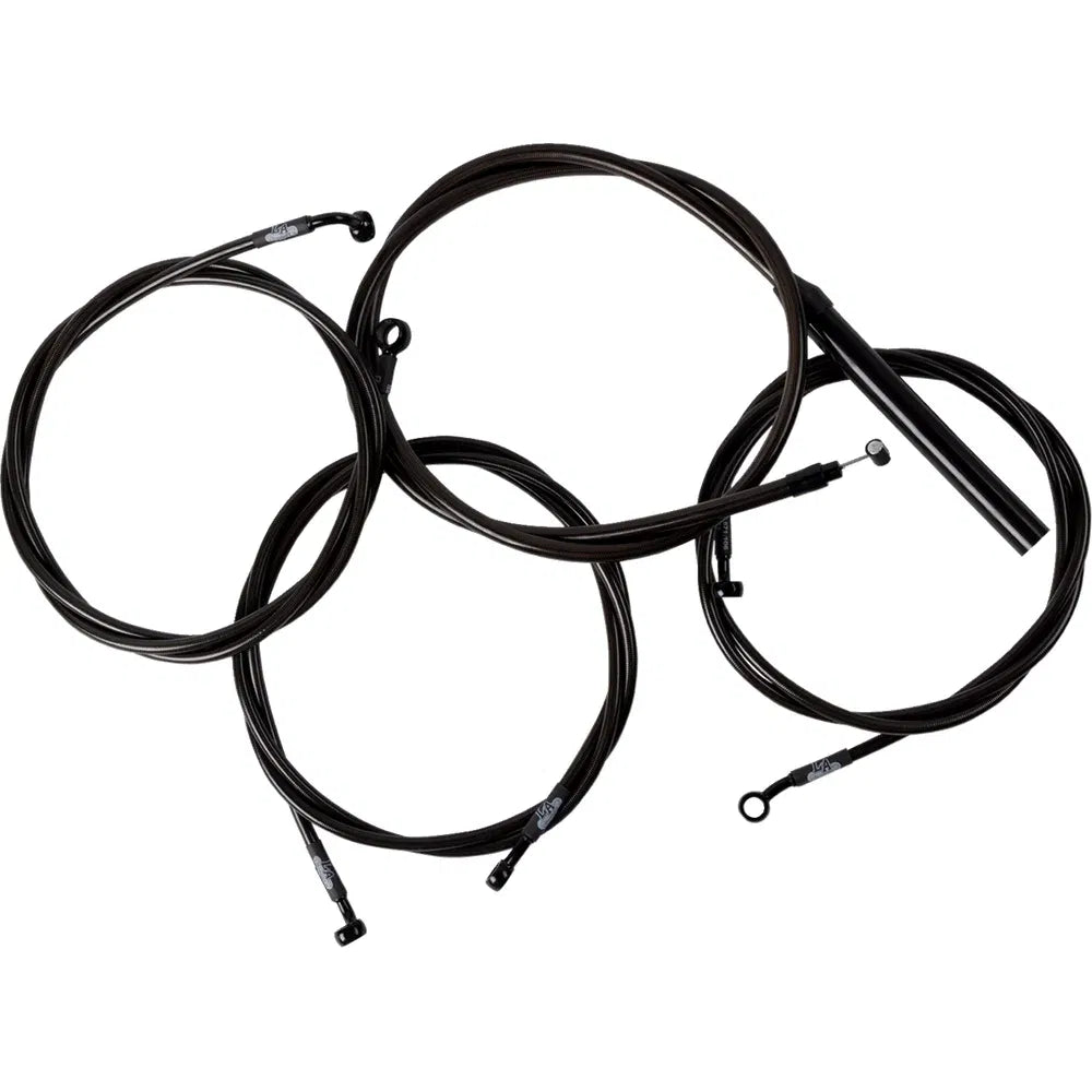 Kit completo de cable de manillar/línea de freno trenzado midnight, estándar