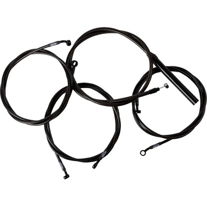 Kit completo de cable de manillar/línea de freno trenzado midnight, estándar
