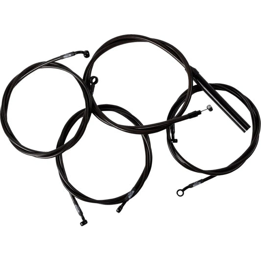 Kit completo de cable de manillar/línea de freno trenzado midnight, estándar