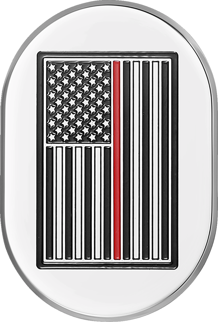Cubierta de antena - Cubierta de antena - Guardabarros trasero derecho - Bandera americana de línea roja - Cromo