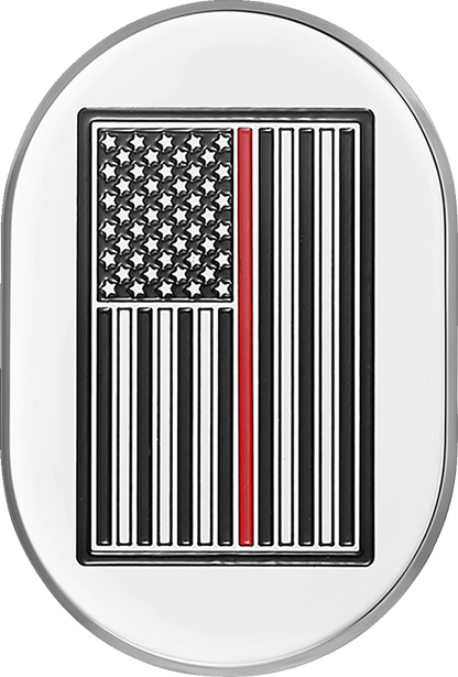Cubierta de antena - Cubierta de antena - Guardabarros trasero derecho - Bandera americana de línea roja - Cromo