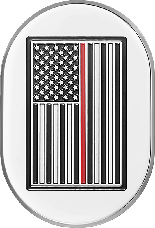 Cubierta de antena - Cubierta de antena - Guardabarros trasero derecho - Bandera americana de línea roja - Cromo