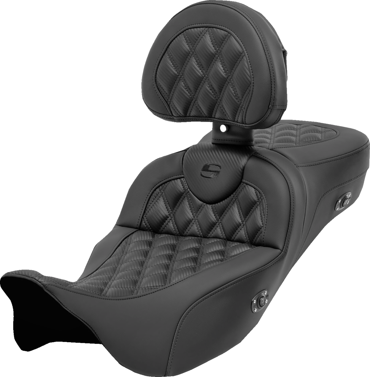 Asiento Roadsofa™ - Asiento Roadsofa™ de alcance extendido - con respaldo - Costura de celosía - Fibra de carbono - FL '08-'23