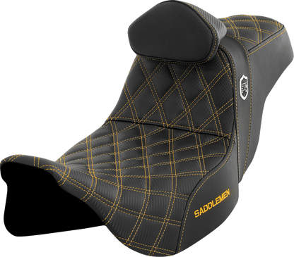 Asiento Pro Series SDC Performance Grip - Asiento Pro Series SDC Performance - con respaldo - Gold Stitch - FLH/FLT '08-'25