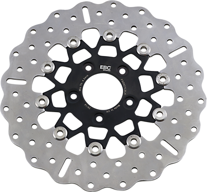Rotor de freno delantero de acero inoxidable serie FSD para Big Twins - Rotor de freno - Portador negro