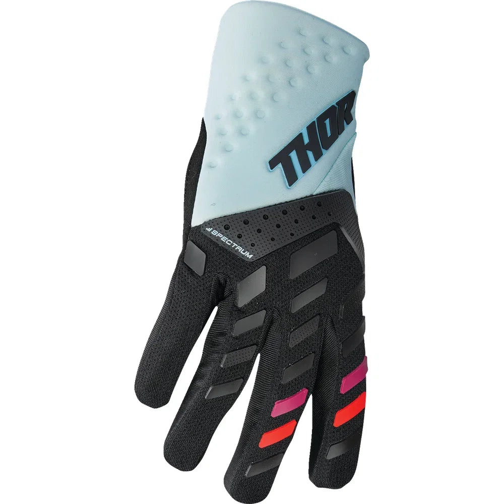 Guantes spectrum negro/menta claro para mujer
