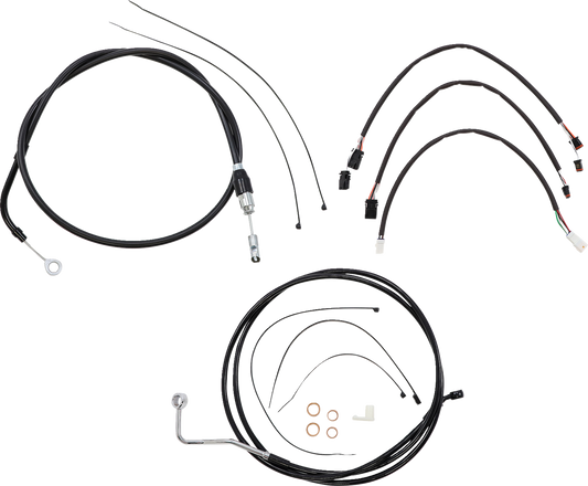 Kit de instalación de manillar XR - Kit de instalación de manillar XR - Perchas para monos de 15"-17" - FLH '21 - Negro
