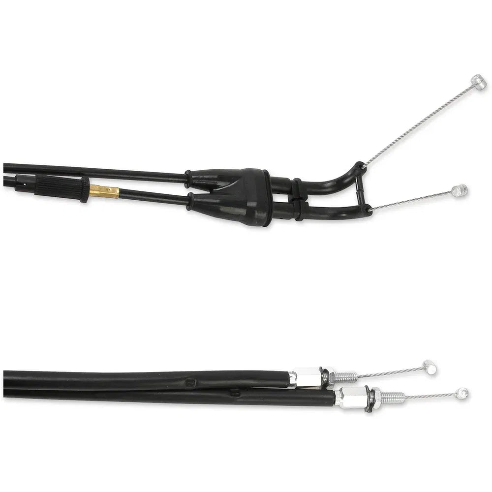 Cable del acelerador de vinilo negro.