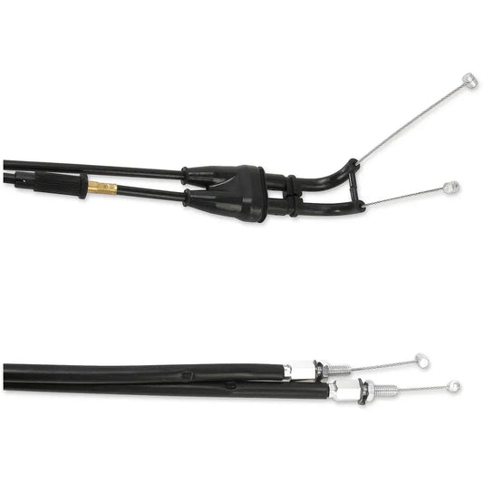 Cable del acelerador de vinilo negro.
