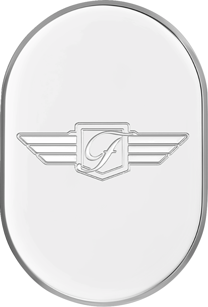 Cubierta de antena - Cubierta de antena - Guardabarros trasero izquierdo - Logotipo FD - Acero inoxidable pulido