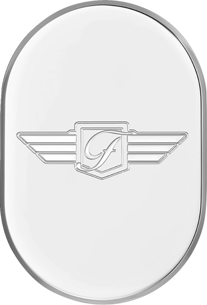 Cubierta de antena - Cubierta de antena - Guardabarros trasero izquierdo - Logotipo FD - Acero inoxidable pulido