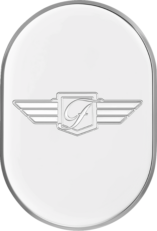 Cubierta de antena - Cubierta de antena - Guardabarros trasero izquierdo - Logotipo FD - Acero inoxidable pulido