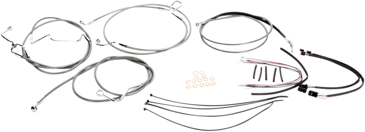 Kit de instalación de manillar XR - Kit de instalación de manillar XR - Perchas para monos de 12"-14" - FLTRX '15 - Acero inoxidable