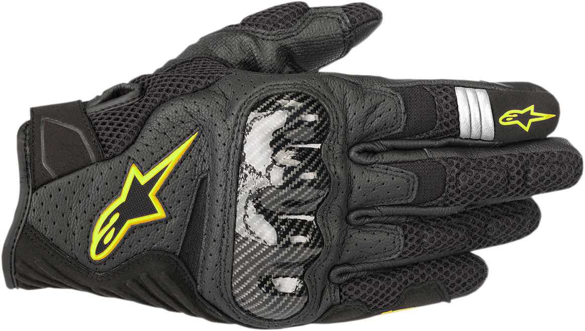 Guantes SMX-1 Air Carbon V2 - Black/Fluo Yellow