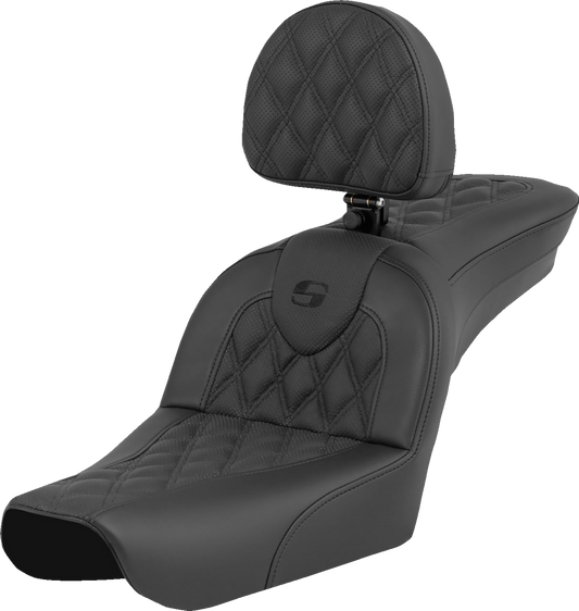 Asiento RoadSofa™ - Asiento RoadSofa™ - Costura de celosía - con respaldo para el conductor - FXDWG '04-'05