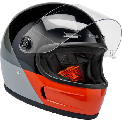 Casco gringo sv intersection negro/naranja/gris