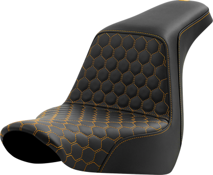 Asiento elevado tipo panal - Asiento elevado - Panal - Costuras doradas - FL/FX '18-'24