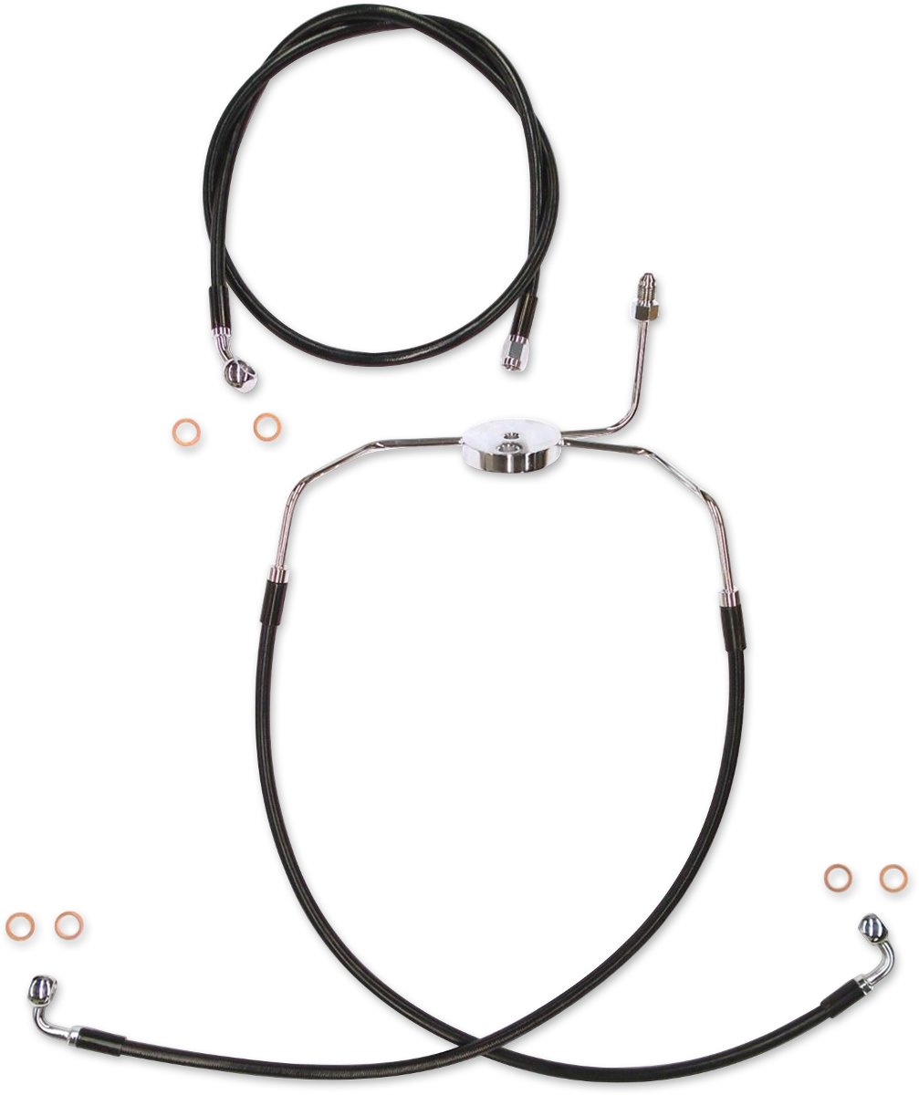 Kit de línea de freno delantero XR de acero inoxidable Extreme Response - Kit de línea de freno - XR - Negro
