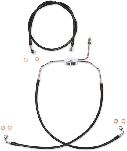 Kit de línea de freno delantero XR de acero inoxidable Extreme Response - Kit de línea de freno - XR - Negro