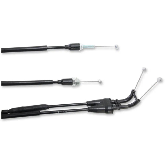 Cable del acelerador de vinilo negro.