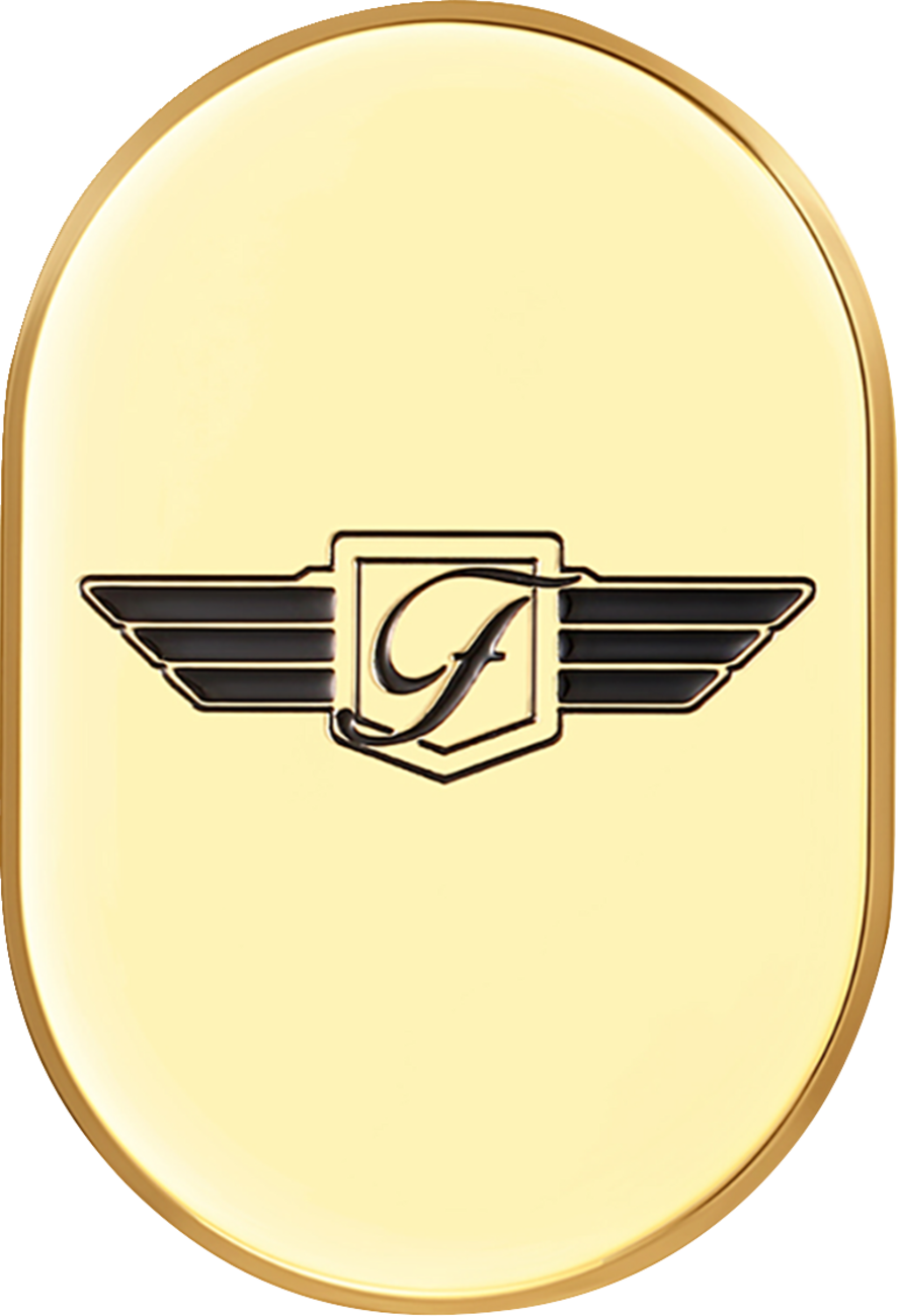 Cubierta de antena - Cubierta de antena - Guardabarros trasero izquierdo - Logotipo FD - Dorado