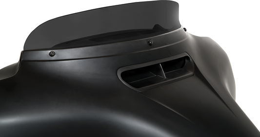 Parabrisas con alerón Batwing - Protector de alerón - 3" - Humo negro oscuro - FLH