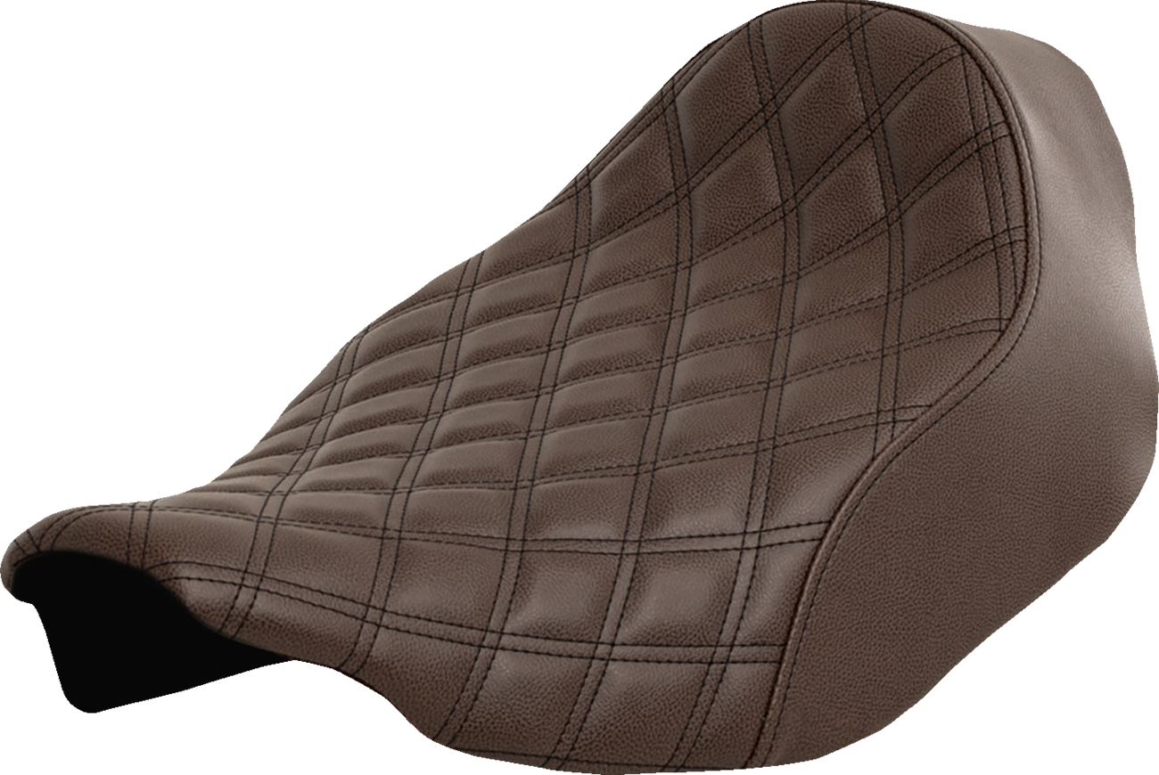 Asiento individual Renegade - Asiento individual Renegade - Cosido en celosía - Marrón - FLT/FLH '23 -'24