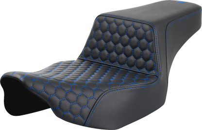 Asiento elevado tipo panal - Asiento elevado - Alcance extendido - Panal delantero - Costura azul - FL '23-'24