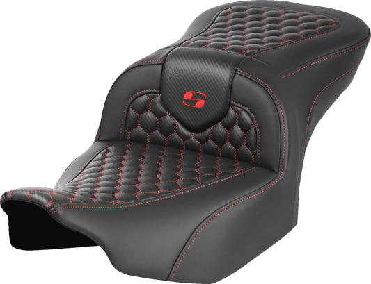 Asiento Honeycomb Roadsofa™ - Asiento Roadsofa™ - sin respaldo - Honeycomb - Punto rojo - FLTR/FLHX '23-'24