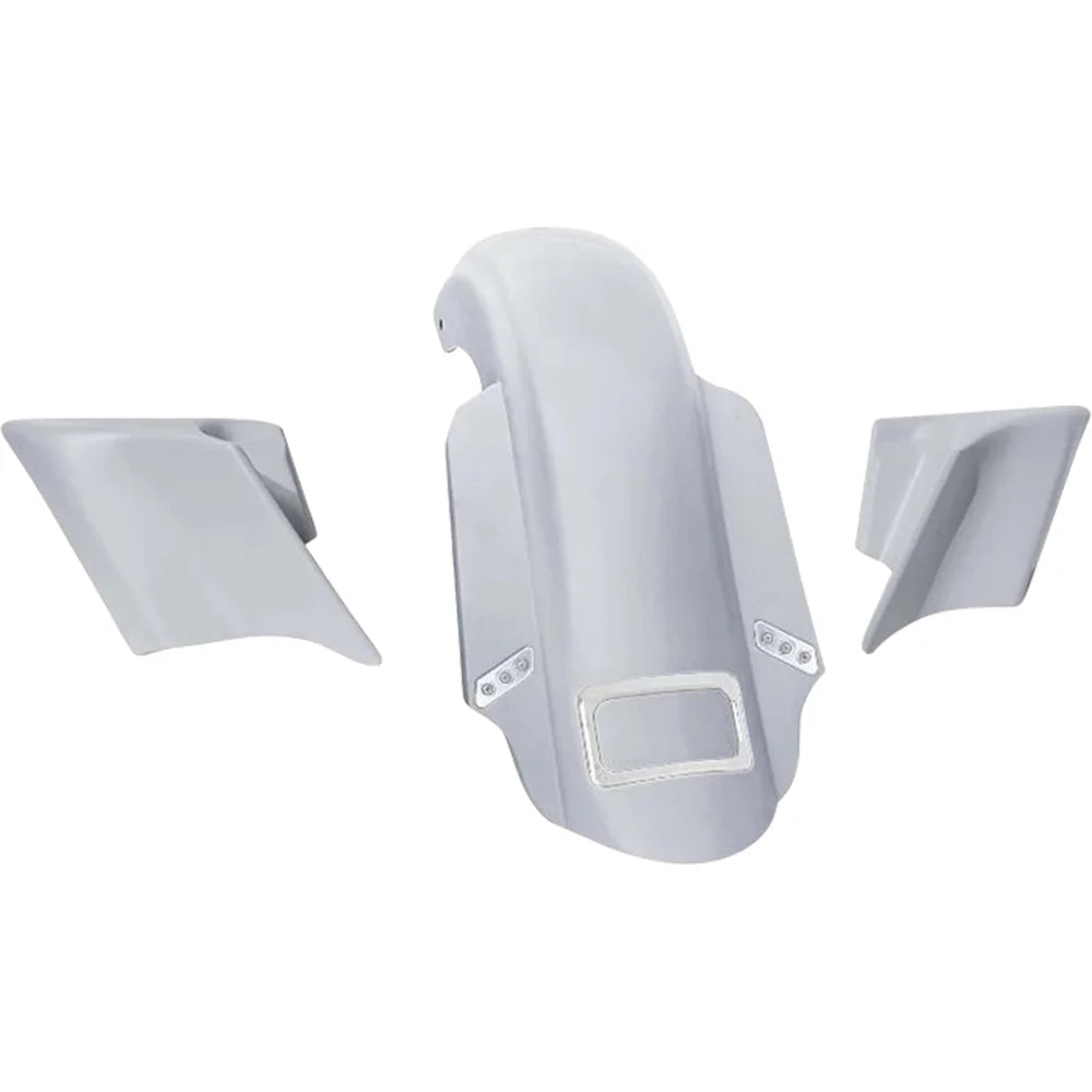 Kit de guardabarros trasero estirado de tres piezas swoop con paneles laterales y thunder pods