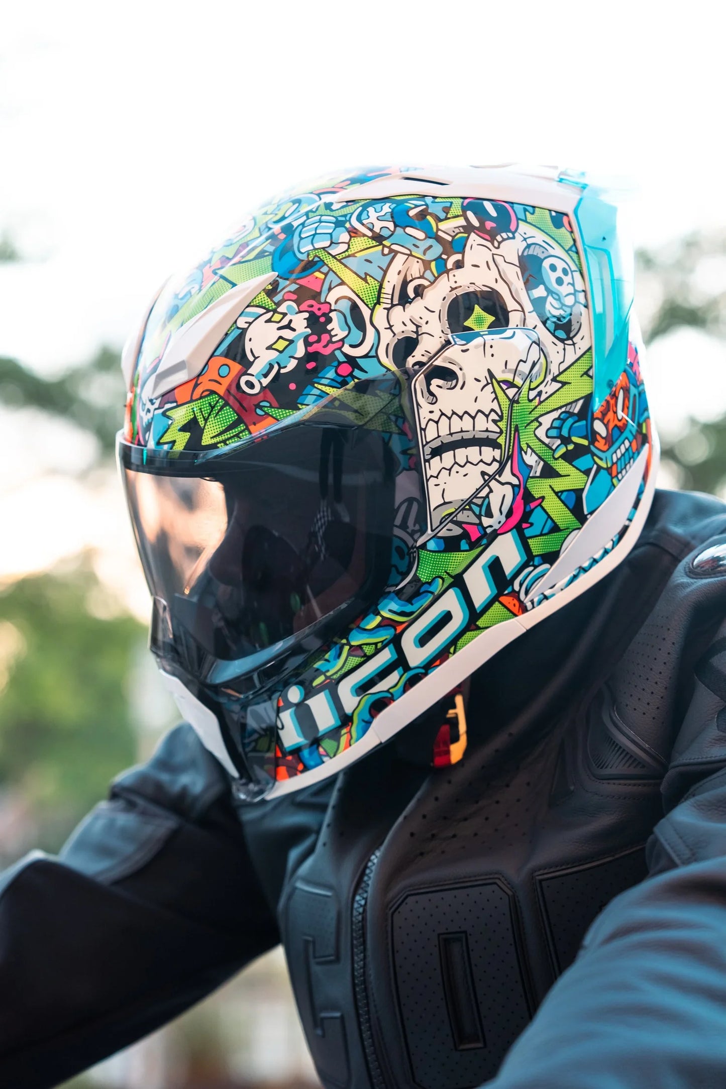 Casco Icon Ultraflite Doodle 3 MIPS - azul