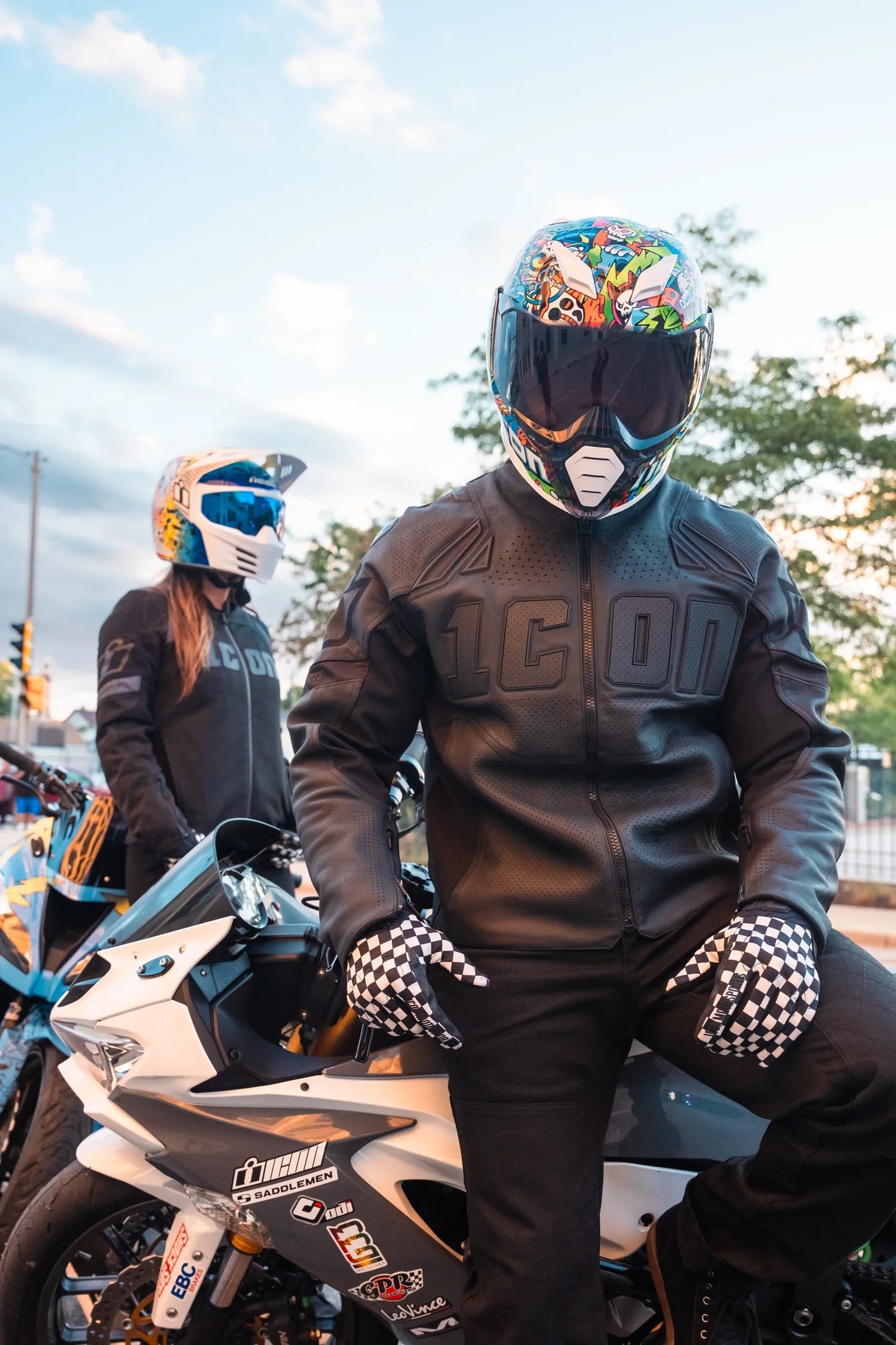 Casco Icon Ultraflite Doodle 3 MIPS - azul