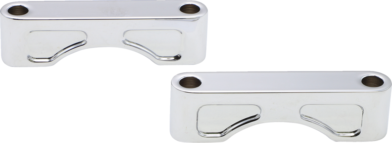 Bloque de montaje para guardabarros delantero Hugger - Bloques de montaje para guardabarros delantero Hugger - Para ruedas de 21" - Cromado