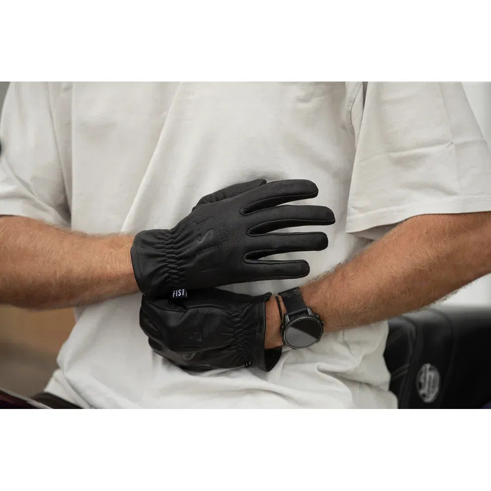 Los guantes de cuero rig road