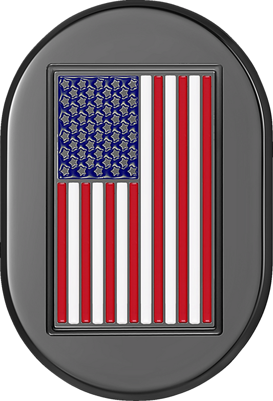 Cubierta de antena - Cubierta de antena - Guardabarros trasero derecho - Bandera estadounidense - Negro