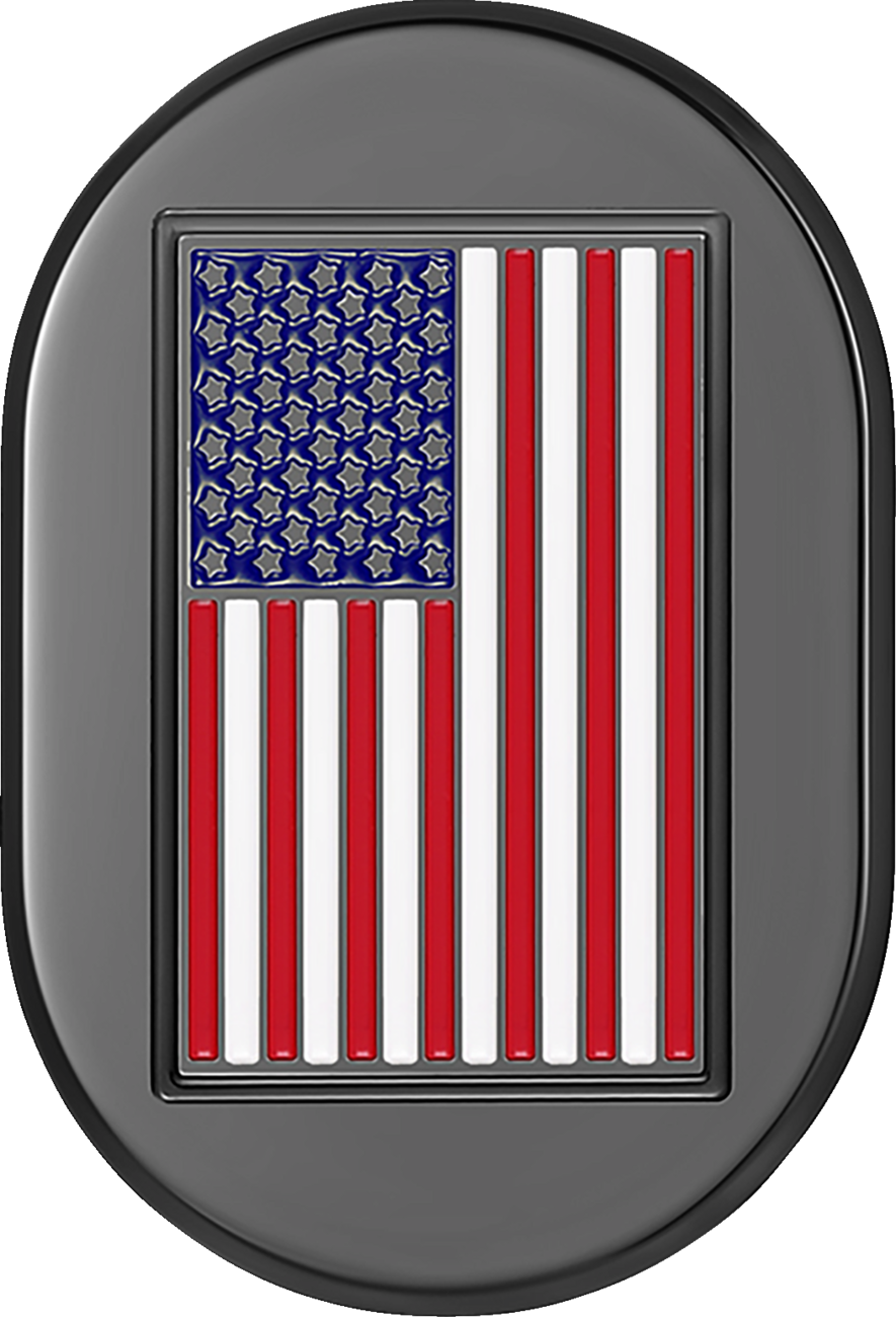 Cubierta de antena - Cubierta de antena - Guardabarros trasero derecho - Bandera estadounidense - Negro
