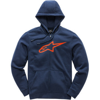 Sudadera Alpinestars con Capucha Ageless 2 Zip - Azul marino/Rojo