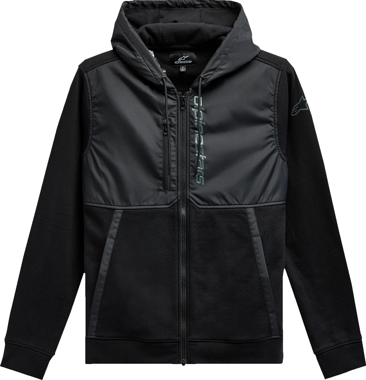 Sudadera con capucha y cremallera alineada