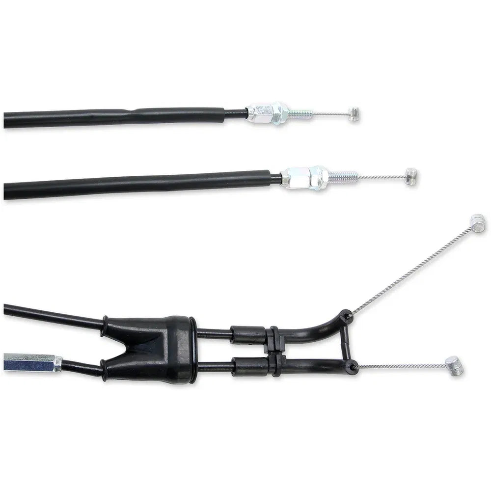 Cable del acelerador de vinilo negro.